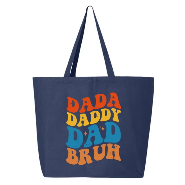 Dada Daddy Dad Bruh Retro Vintage 25L Jumbo Tote