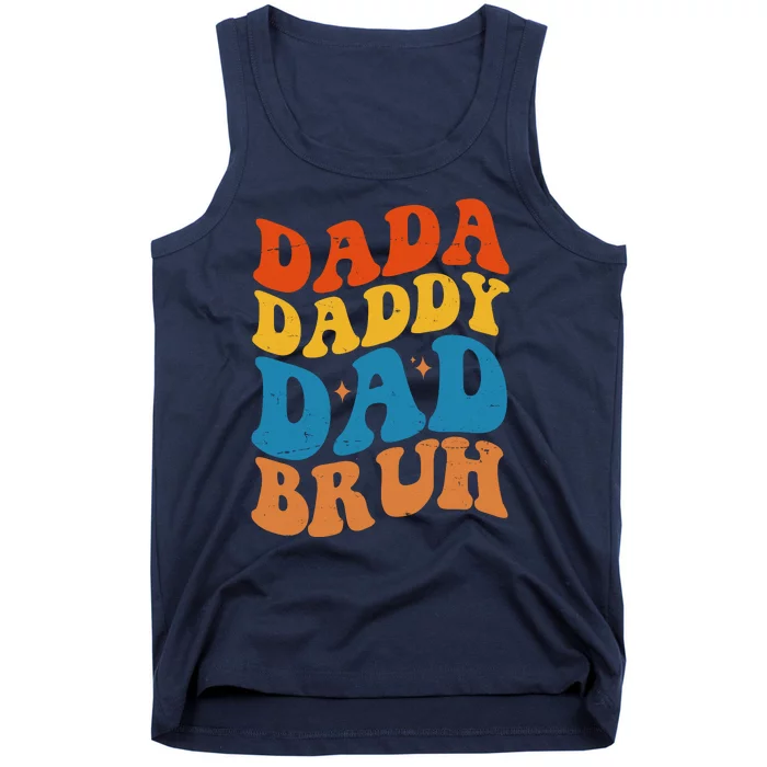 Dada Daddy Dad Bruh Retro Vintage Tank Top