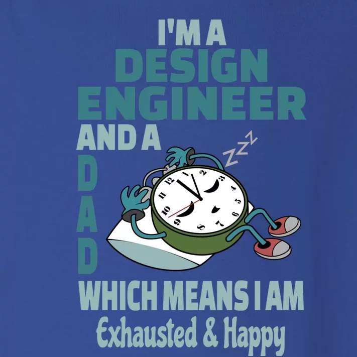 Dad Design Engineer Tired Busy Exhausted Saying Gift Toddler Long Sleeve Shirt