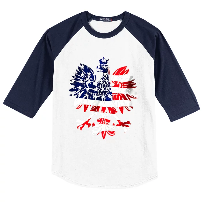 Dyngus Day Easter Polish Eagle American Flag Poland Usa Cute Gift Baseball Sleeve Shirt