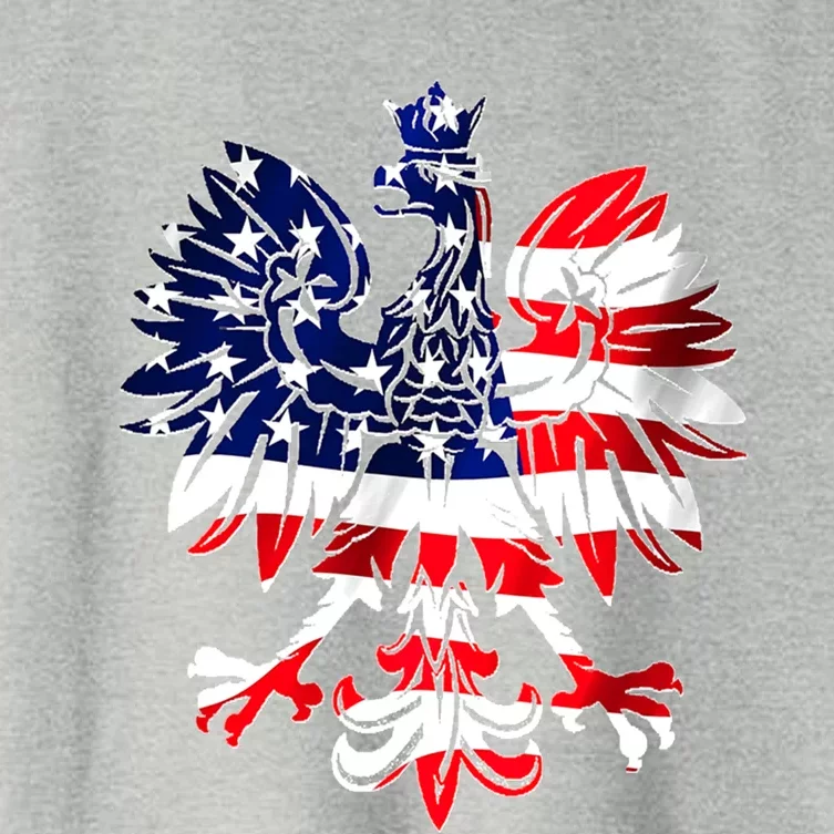 Dyngus Day Easter Polish Eagle American Flag Poland Usa Cute Gift Women's Crop Top Tee