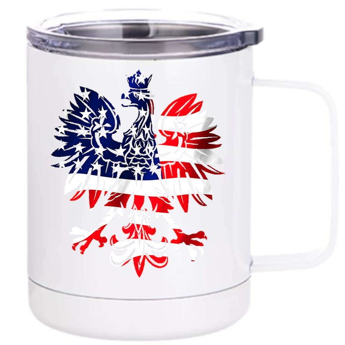 Dyngus Day Easter Polish Eagle American Flag Poland Usa Cute Gift Front & Back 12oz Stainless Steel Tumbler Cup