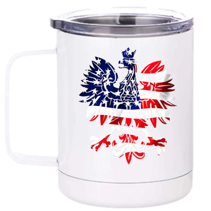 Dyngus Day Easter Polish Eagle American Flag Poland Usa Cute Gift Front & Back 12oz Stainless Steel Tumbler Cup