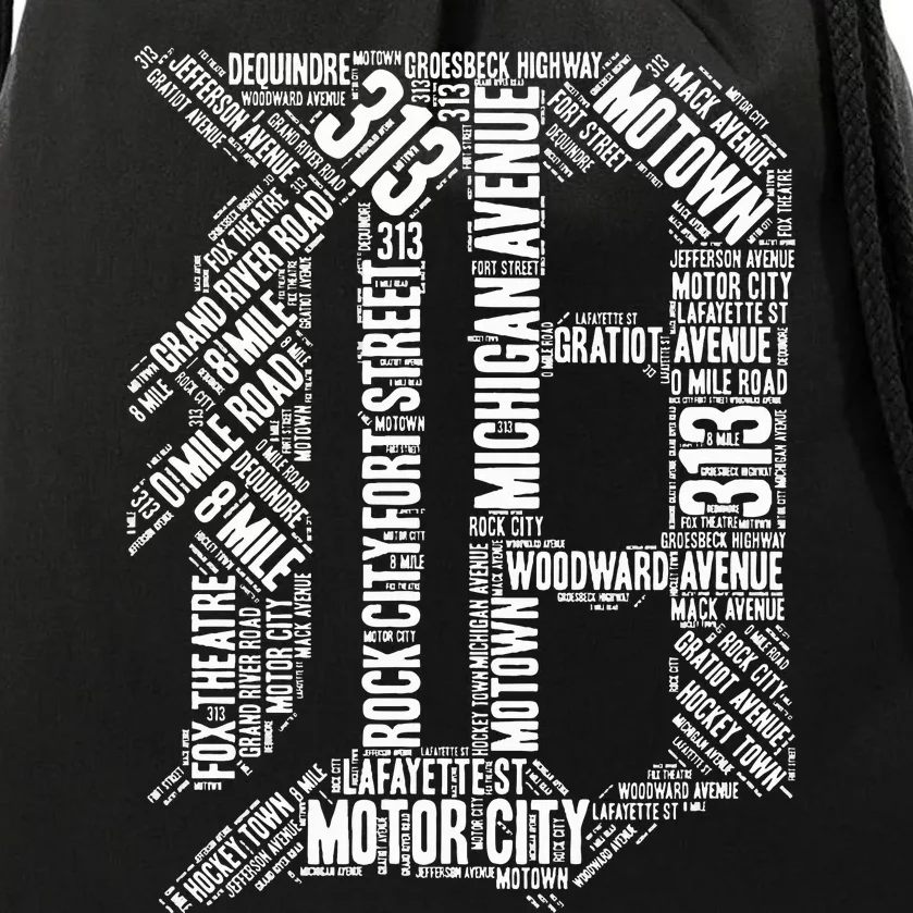 Detroit Drawstring Bag