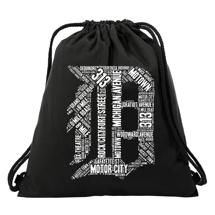 Detroit Drawstring Bag