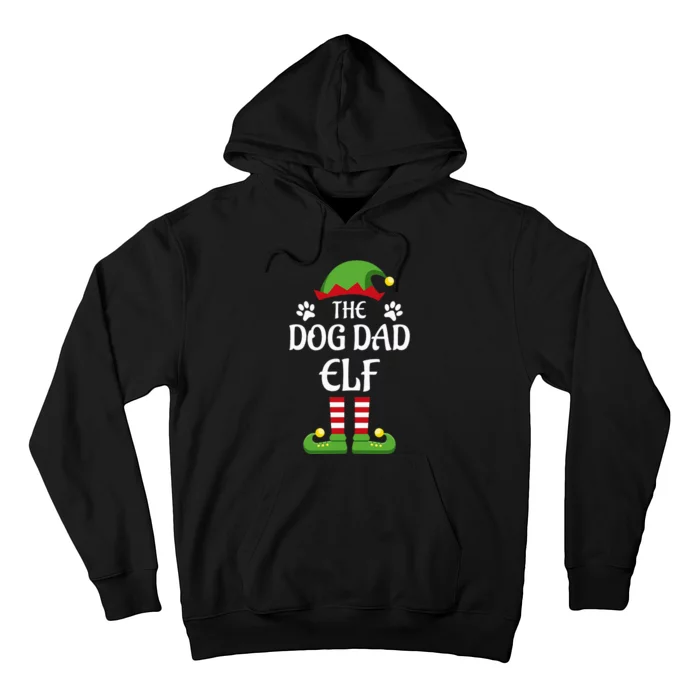 Dog Dad Elf Family Matching Group Christmas Hoodie