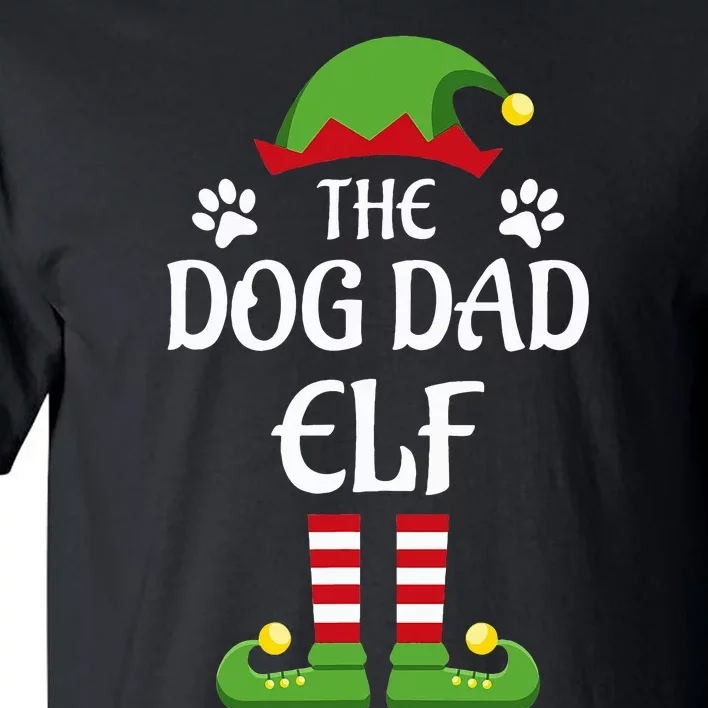 Dog Dad Elf Family Matching Group Christmas Tall T-Shirt