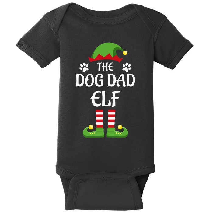 Dog Dad Elf Family Matching Group Christmas Baby Bodysuit