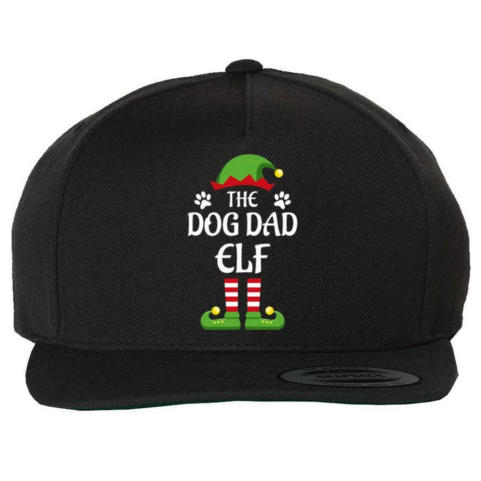 Dog Dad Elf Family Matching Group Christmas Wool Snapback Cap