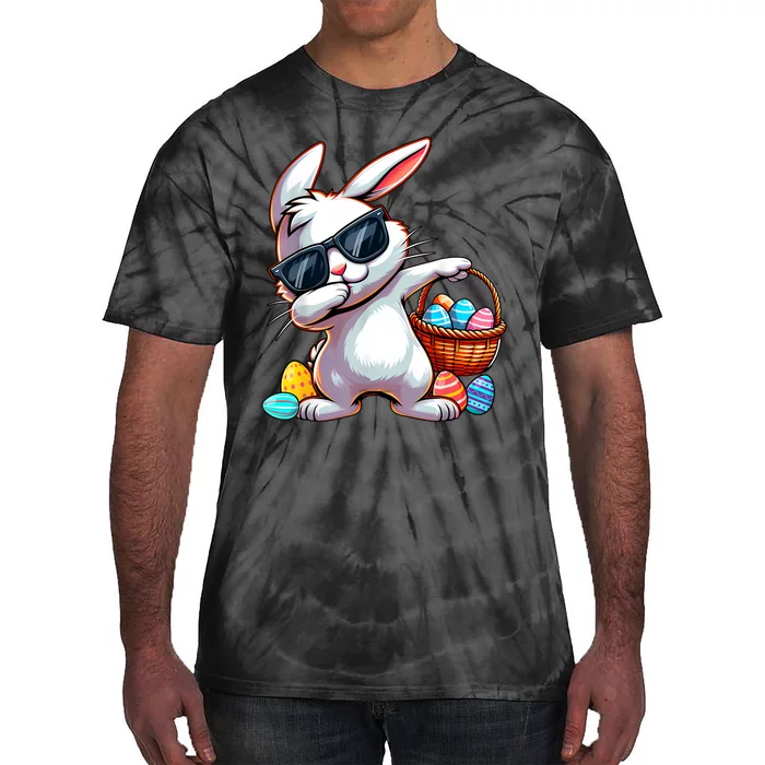 Dab Dabbing Easter Rabbit Bunny Egg Hunting Tie-Dye T-Shirt