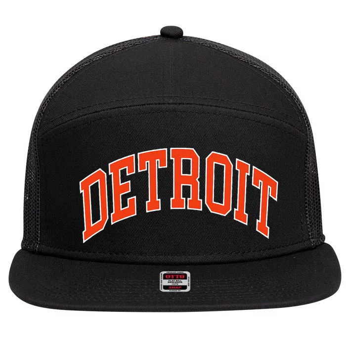 Detroit 7 Panel Mesh Trucker Snapback Hat