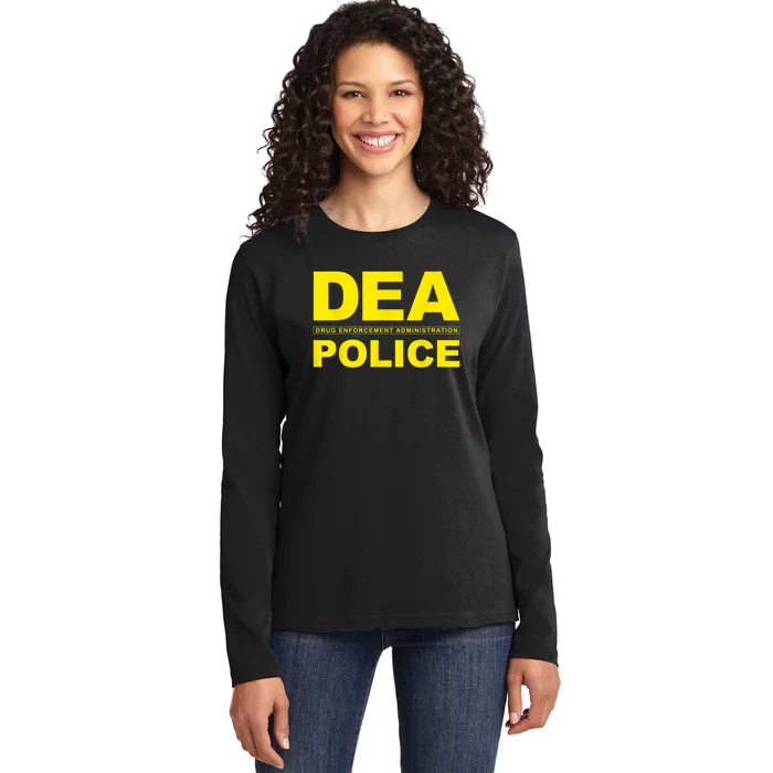 DEA Drug Enforcement Administration Agency Police Agent Ladies Long Sleeve Shirt