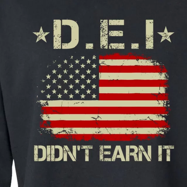 Dei DidnT Earn It Funny Cropped Pullover Crew