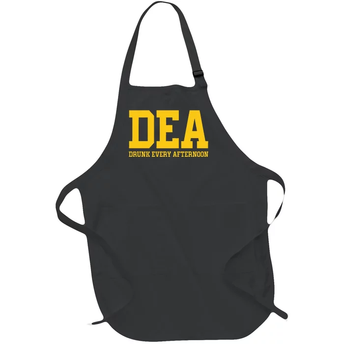 Dea Drunk Every Afternoon Drinking Lover Full-Length Apron With Pocket