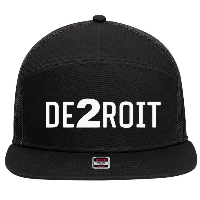 De2roit 7 Panel Mesh Trucker Snapback Hat