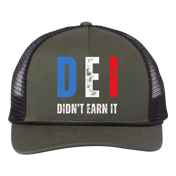 Dei DidnT Earn It Joke Funny Retro Rope Trucker Hat Cap