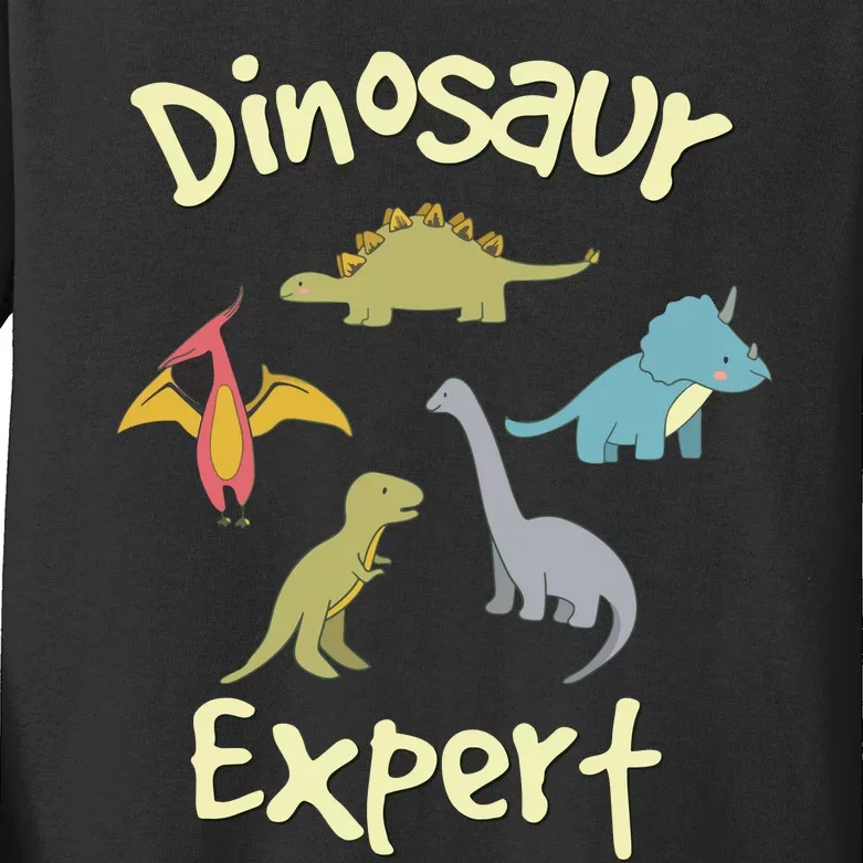 Dinosaur Dinosaur Expert Kids Long Sleeve Shirt