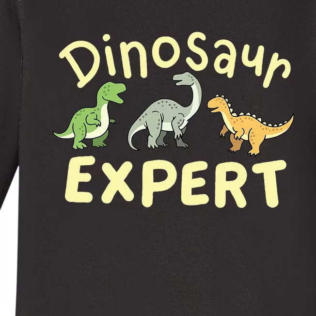 Dinosaur Dinosaurs Expert Paleontologist Baby Long Sleeve Bodysuit