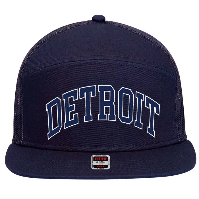 Detroit 7 Panel Mesh Trucker Snapback Hat