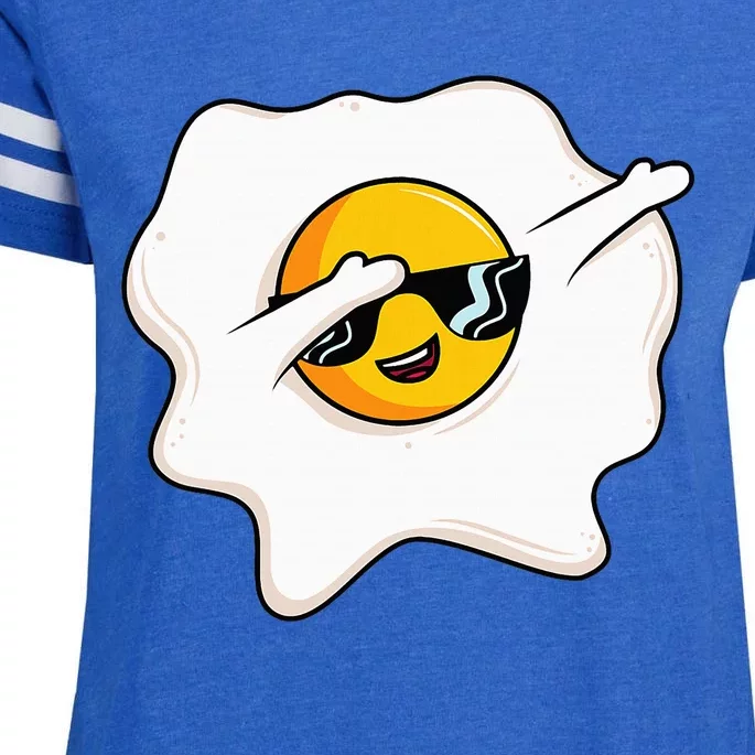 Dab Dabbing Egg Funny Fried Egg Enza Ladies Jersey Football T-Shirt