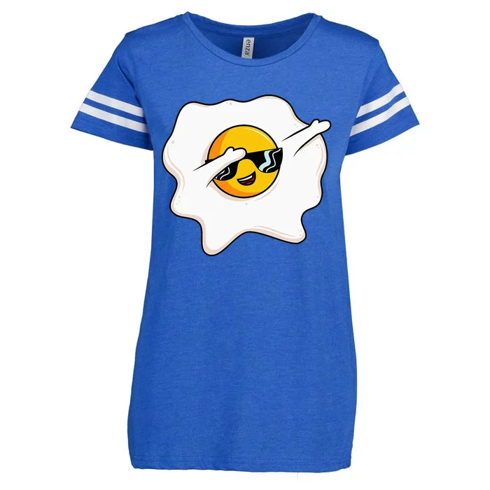 Dab Dabbing Egg Funny Fried Egg Enza Ladies Jersey Football T-Shirt