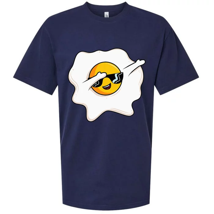 Dab Dabbing Egg Funny Fried Egg Sueded Cloud Jersey T-Shirt