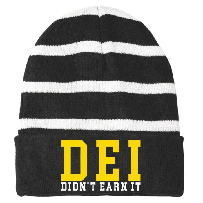 Dei DidnT Earn It Striped Beanie with Solid Band