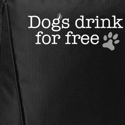 Dogs Drink For Free Custom Fun Design City Backpack