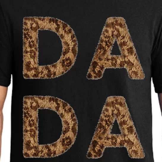 DA DA Father's Day Cheetah Proud New Dad Father Papa Grandpa Pajama Set