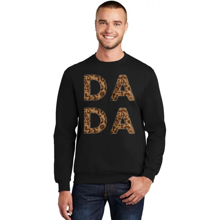 DA DA Father's Day Cheetah Proud New Dad Father Papa Grandpa Tall Sweatshirt