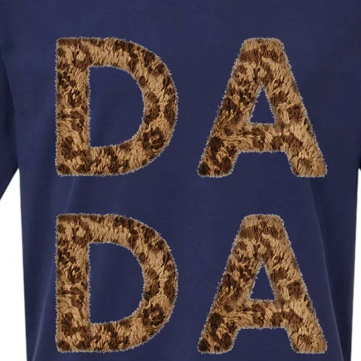 DA DA Father's Day Cheetah Proud New Dad Father Papa Grandpa Sueded Cloud Jersey T-Shirt