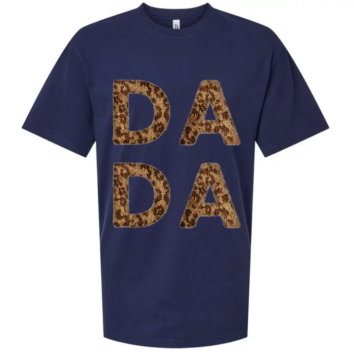 DA DA Father's Day Cheetah Proud New Dad Father Papa Grandpa Sueded Cloud Jersey T-Shirt