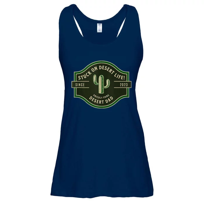 Desert Dad Fun Logo Embrace The Heat With Humor! Ladies Essential Flowy Tank