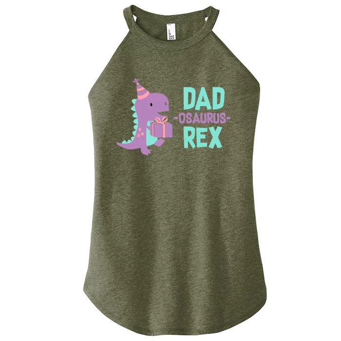 Dad Dinosaur Family Matching Birthday Girl Party Daughter Women’s Perfect Tri Rocker Tank