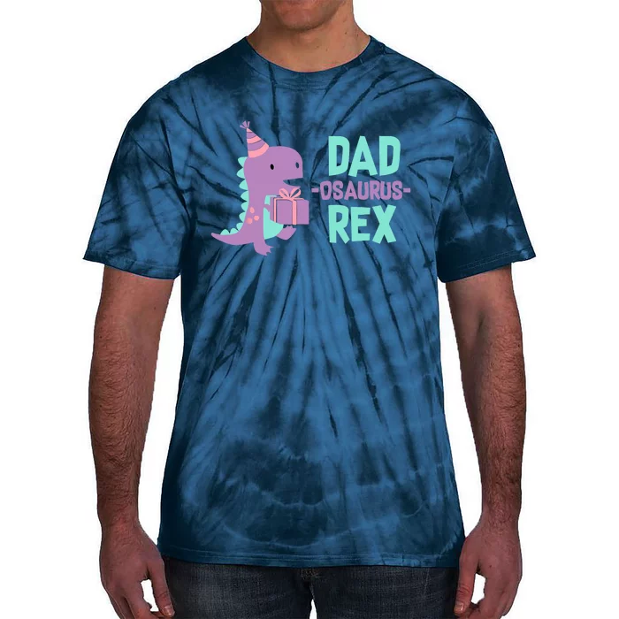 Dad Dinosaur Family Matching Birthday Girl Party Daughter Tie-Dye T-Shirt