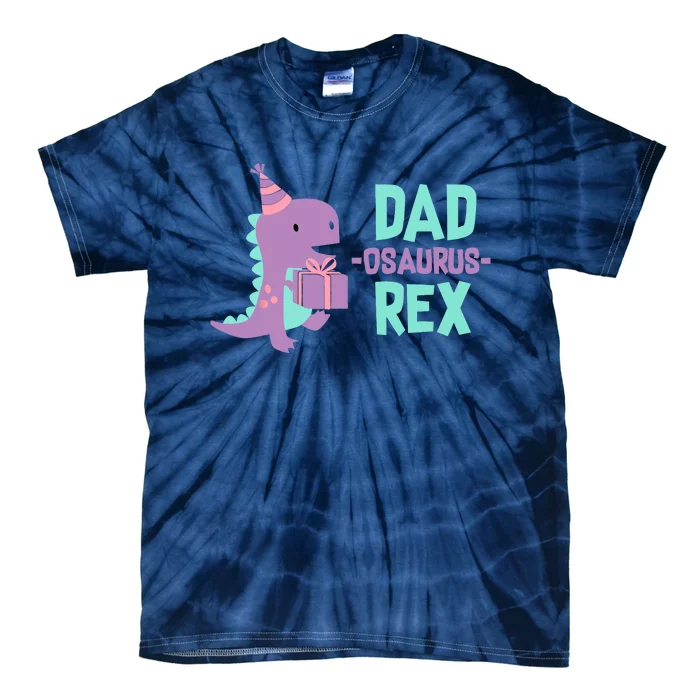 Dad Dinosaur Family Matching Birthday Girl Party Daughter Tie-Dye T-Shirt