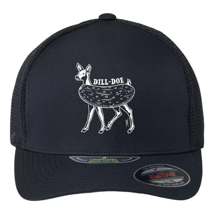 Dill Doe Funny Inappropriate Party Naughty Reindeer She Flexfit Unipanel Trucker Cap