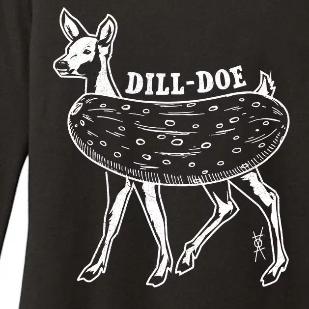 Dill Doe Funny Inappropriate Party Naughty Reindeer She Womens CVC Long Sleeve Shirt