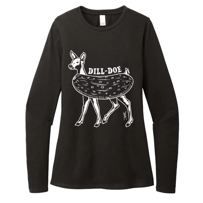 Dill Doe Funny Inappropriate Party Naughty Reindeer She Womens CVC Long Sleeve Shirt