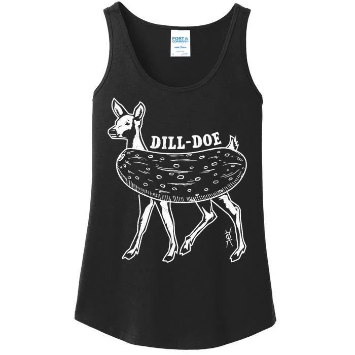 Dill Doe Funny Inappropriate Party Naughty Reindeer She Ladies Essential Tank