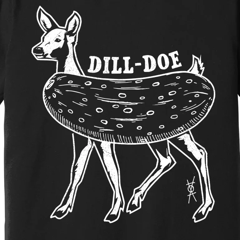 Dill Doe Funny Inappropriate Party Naughty Reindeer She Premium T-Shirt