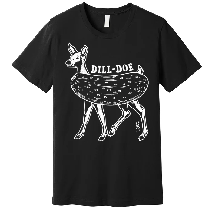 Dill Doe Funny Inappropriate Party Naughty Reindeer She Premium T-Shirt