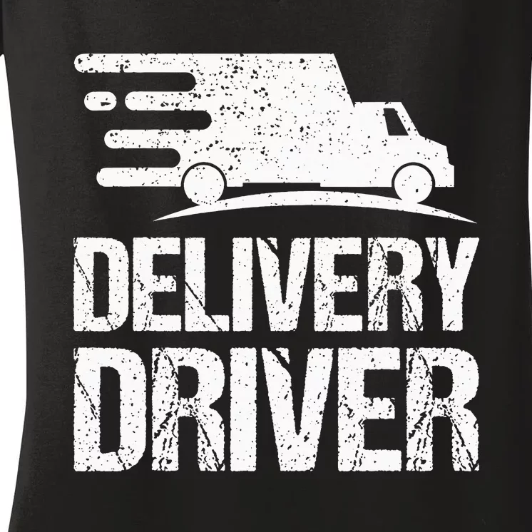 Delivery Driver Food Delivery Courier Delivery Driver Women's V-Neck T-Shirt