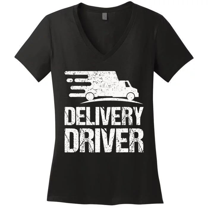 Delivery Driver Food Delivery Courier Delivery Driver Women's V-Neck T-Shirt