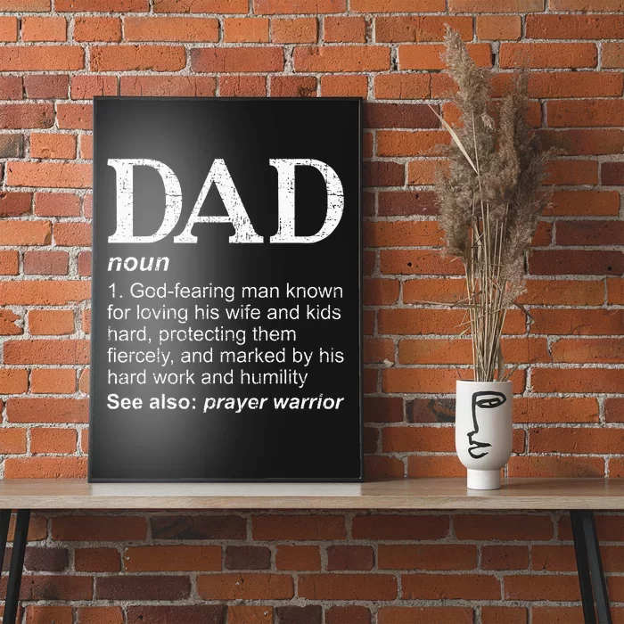 DAD Definition Fathers Day Daddy Christian Dad Poster