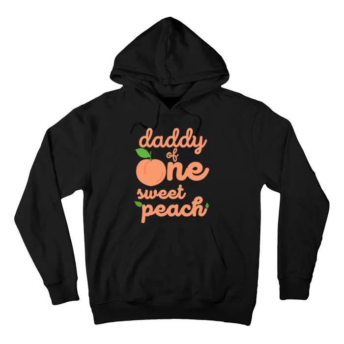 Daddy Dad First Birthday One Sweet Peach Bday Matching Hoodie