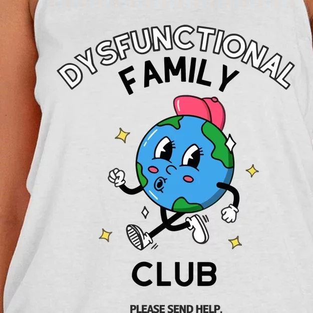 Doublecrossco Dysfunctional Family Club Women's Knotted Racerback Tank