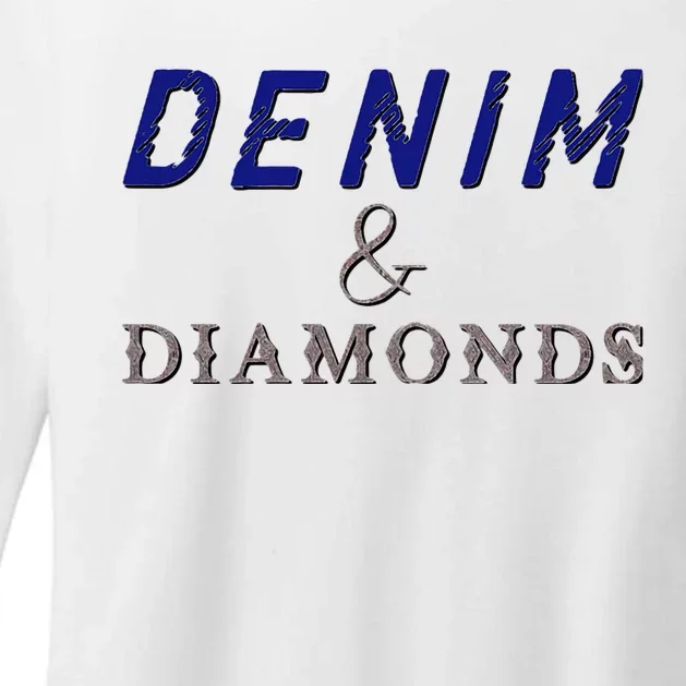 Denim & Diamonds Fun Womens CVC Long Sleeve Shirt