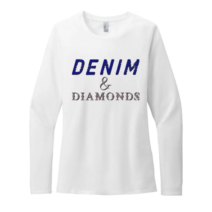 Denim & Diamonds Fun Womens CVC Long Sleeve Shirt