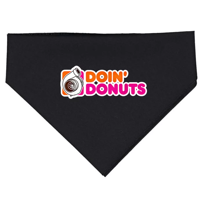 Doin Donuts Funny Racing And Drift Car Enthusiast Gift USA-Made Doggie Bandana